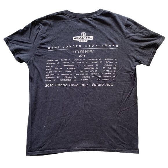 Demi Lovato Nick Jonas 2016 Honda Civic Tour Future Now T-Shirt - Picture 3 of 6